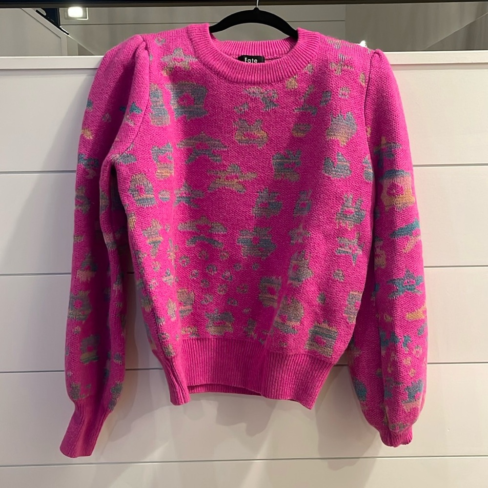 Vici - FATE Pink Leopard Sweater